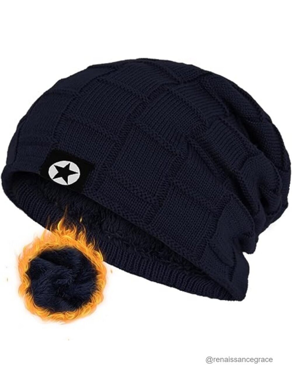 Winter Knit Beanie Thick Soft Stretch Slouchy Skully Cap Men Women Warm